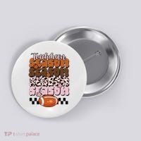 Touch Season Football Lover Cute Retro Button thumb 0
