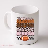 Touch Season Football Lover Cute Retro Coffee Mug thumb 0