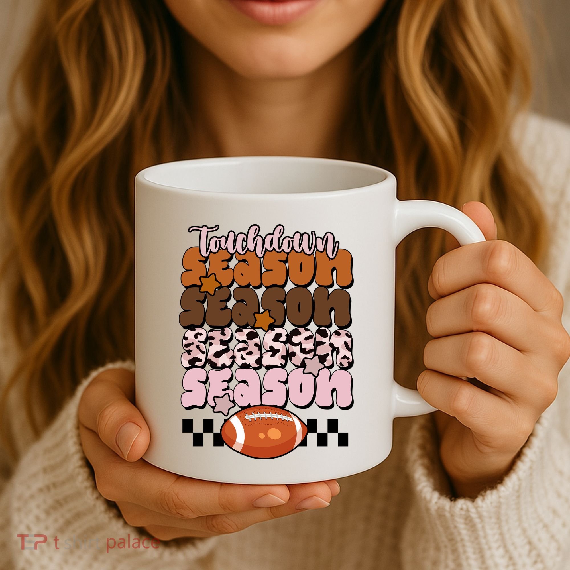 Touch Season Football Lover Cute Retro Coffee Mug