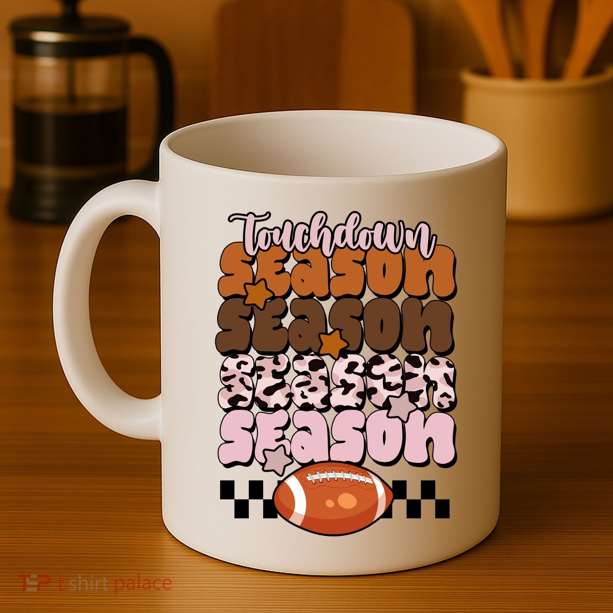 Touch Season Football Lover Cute Retro Coffee Mug