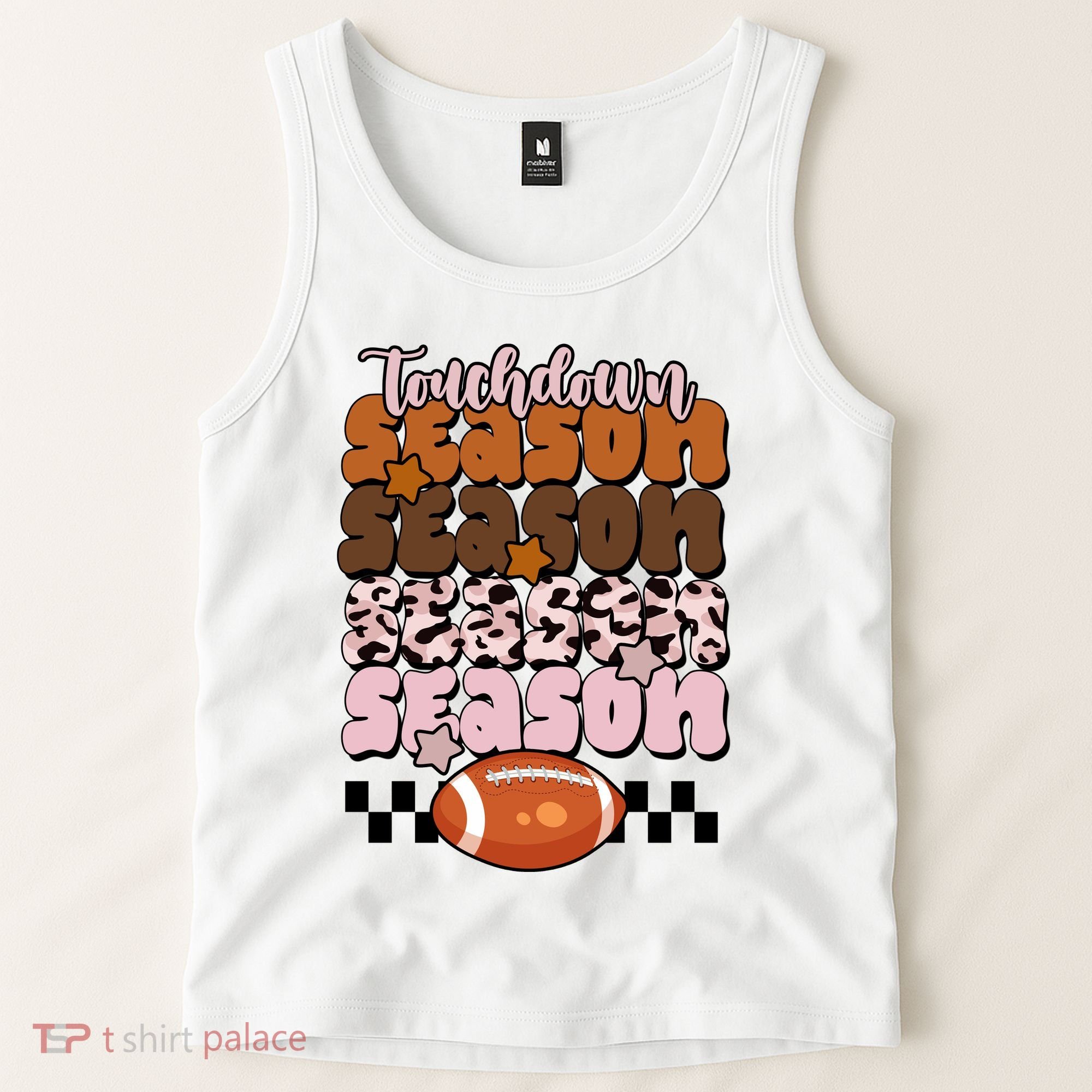 Touch Season Football Lover Cute Retro Tank Top