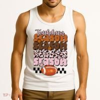 Touch Season Football Lover Cute Retro Tank Top thumb 3