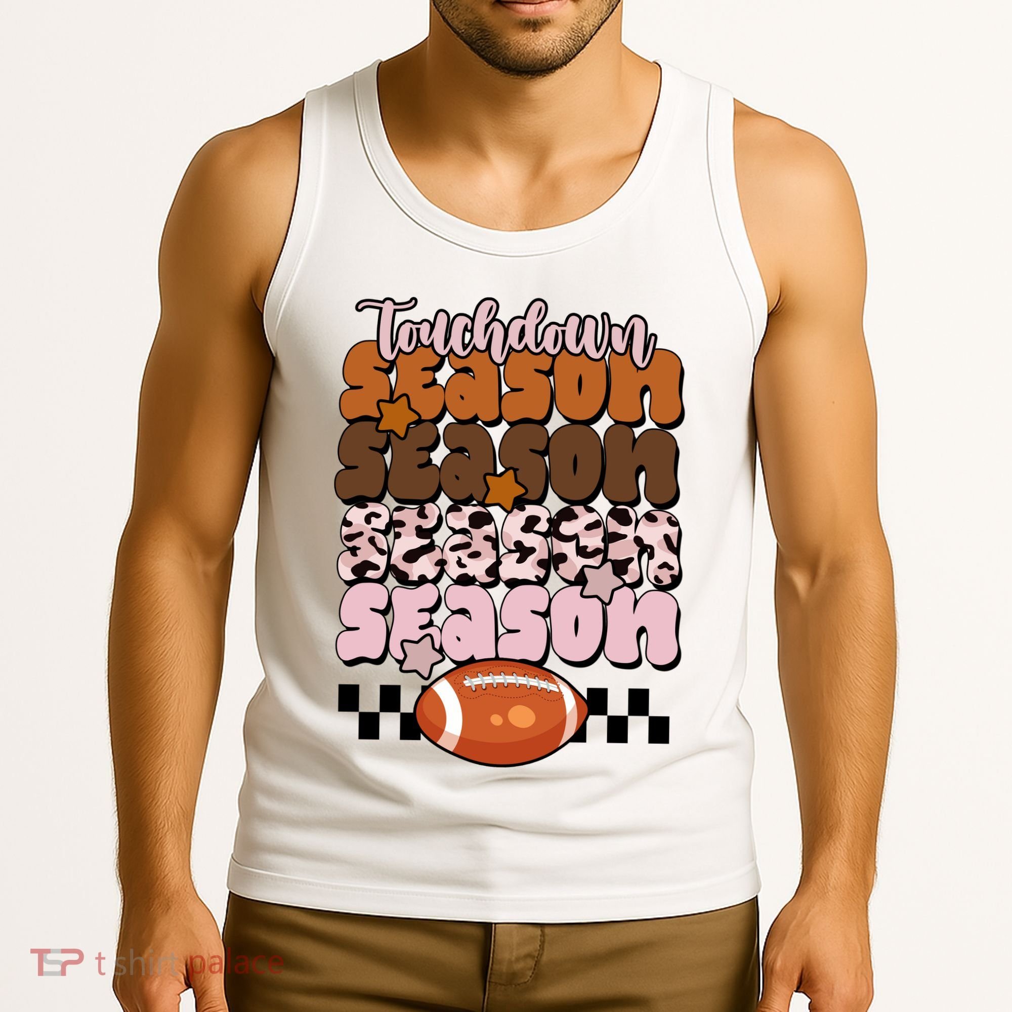 Touch Season Football Lover Cute Retro Tank Top