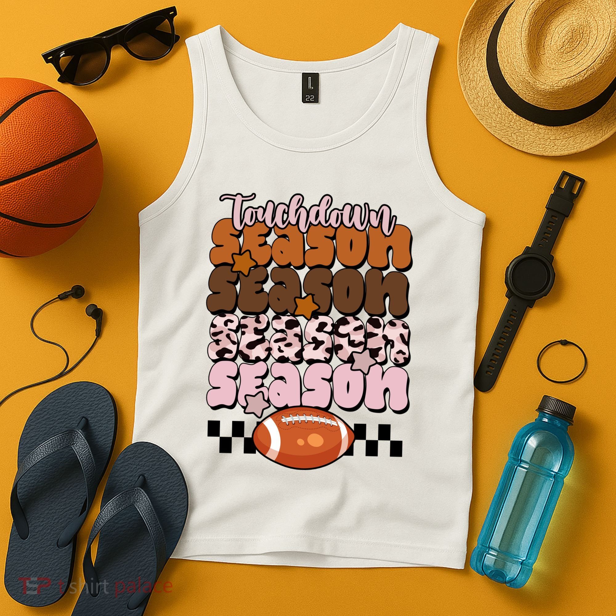 Touch Season Football Lover Cute Retro Tank Top