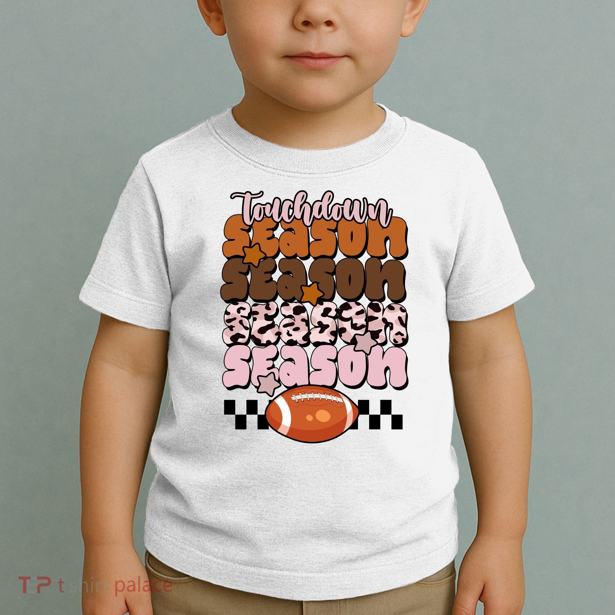 Touch Season Football Lover Cute Retro Toddler T-Shirt