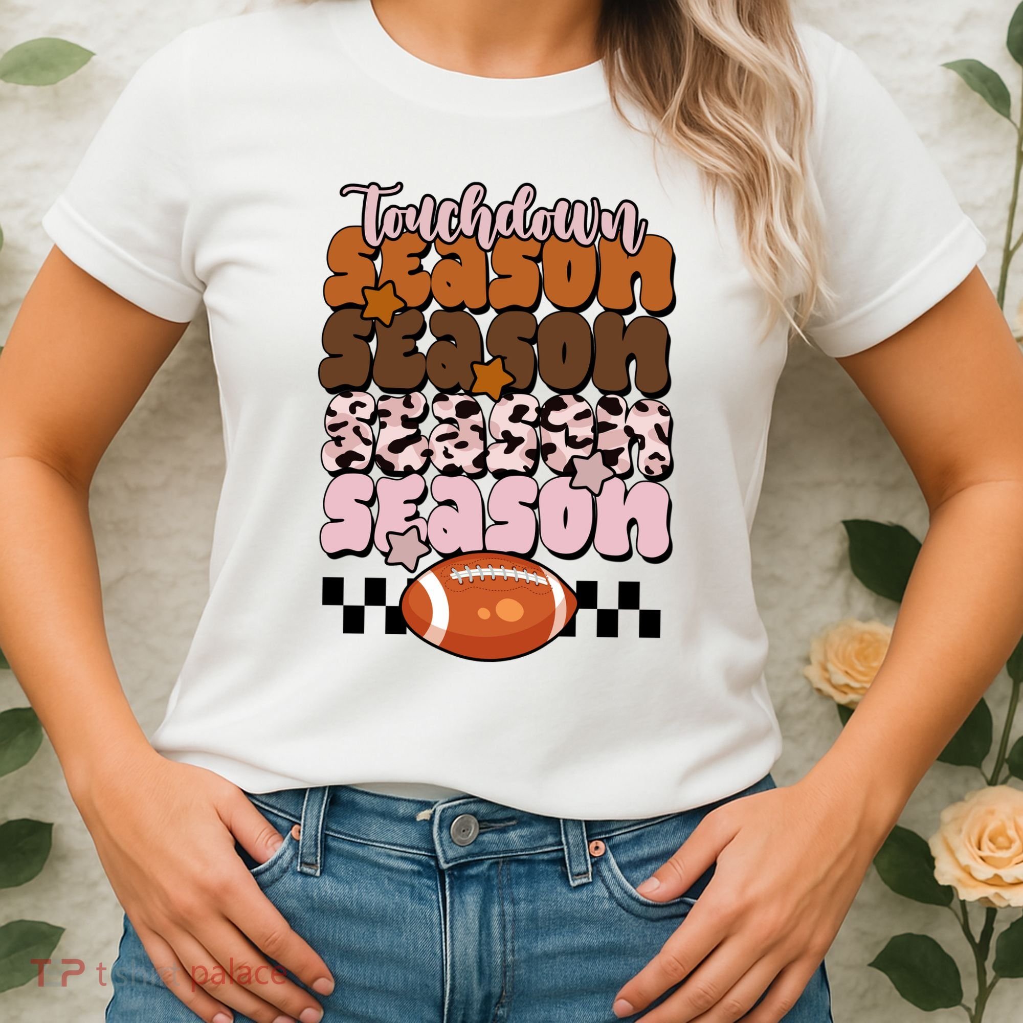 Touch Season Football Lover Cute Retro Women's T-Shirt