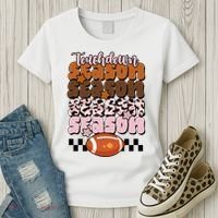 Touch Season Football Lover Cute Retro Women's T-Shirt thumb 3