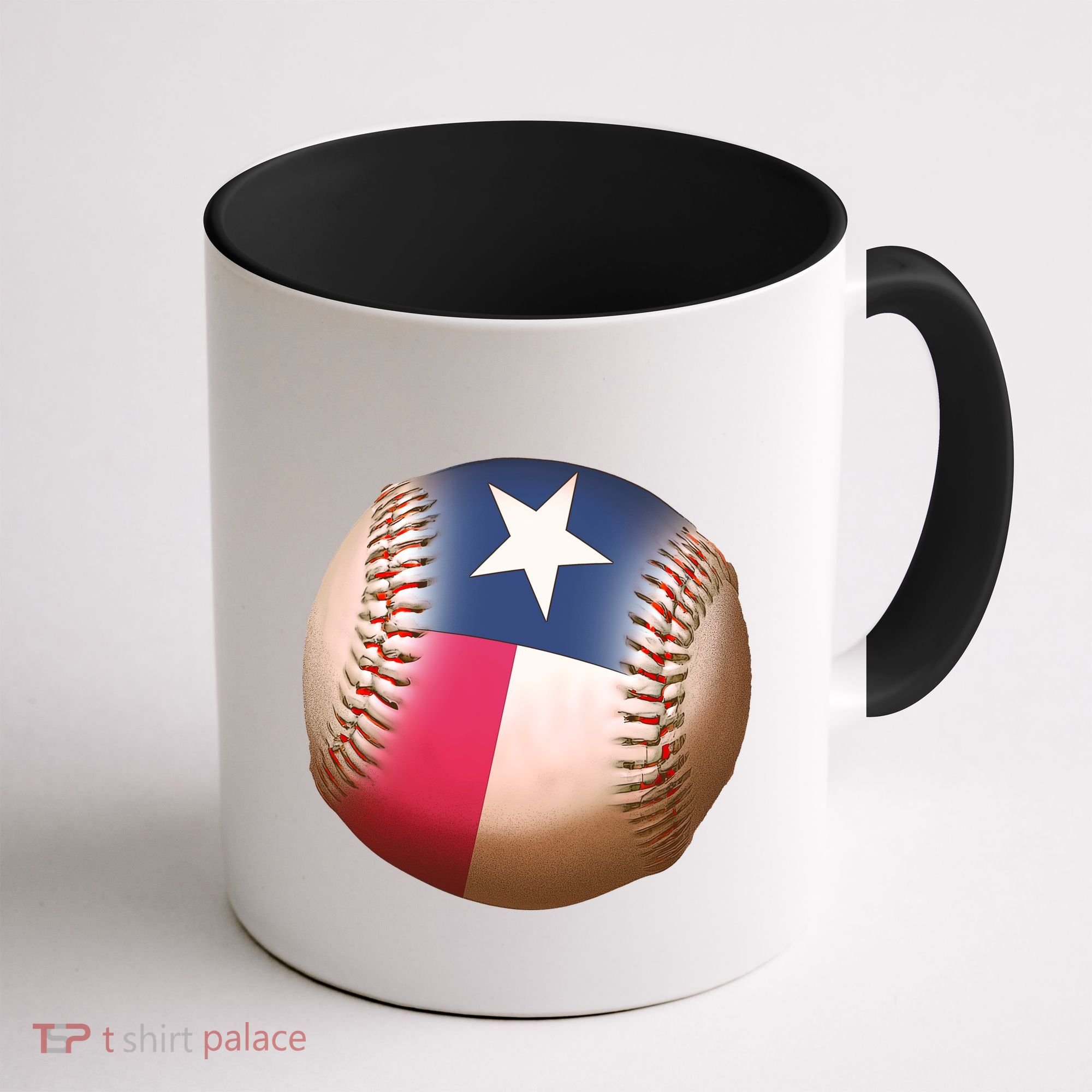 Texas State Flag Baseball Fan Coffee Mug
