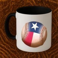 Texas State Flag Baseball Fan Coffee Mug thumb 2