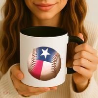 Texas State Flag Baseball Fan Coffee Mug thumb 3