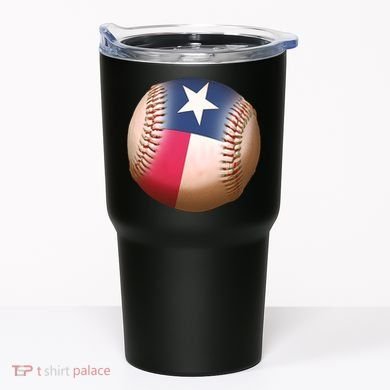 Texas State Flag Baseball Fan Tumbler