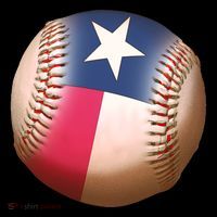 Texas State Flag Baseball Fan Ornament thumb 1