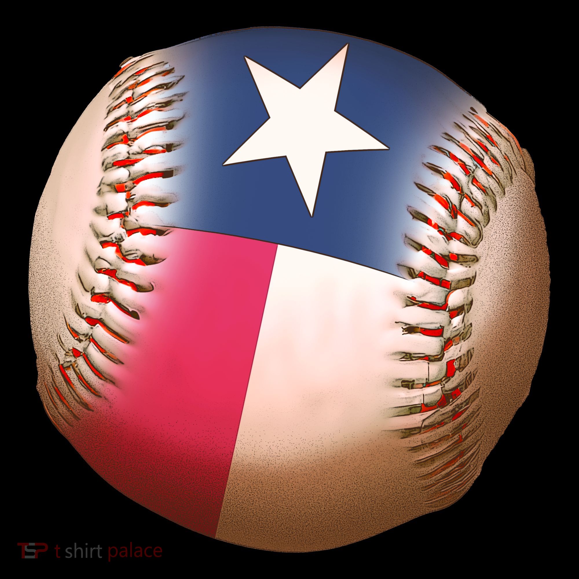 Texas State Flag Baseball Fan Ornament