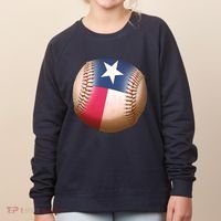 Texas State Flag Baseball Fan Women's Sweatshirt thumb 0