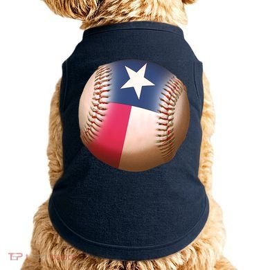 Texas State Flag Baseball Fan Doggie Tank