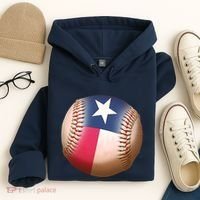Texas State Flag Baseball Fan Hoodie thumb 4