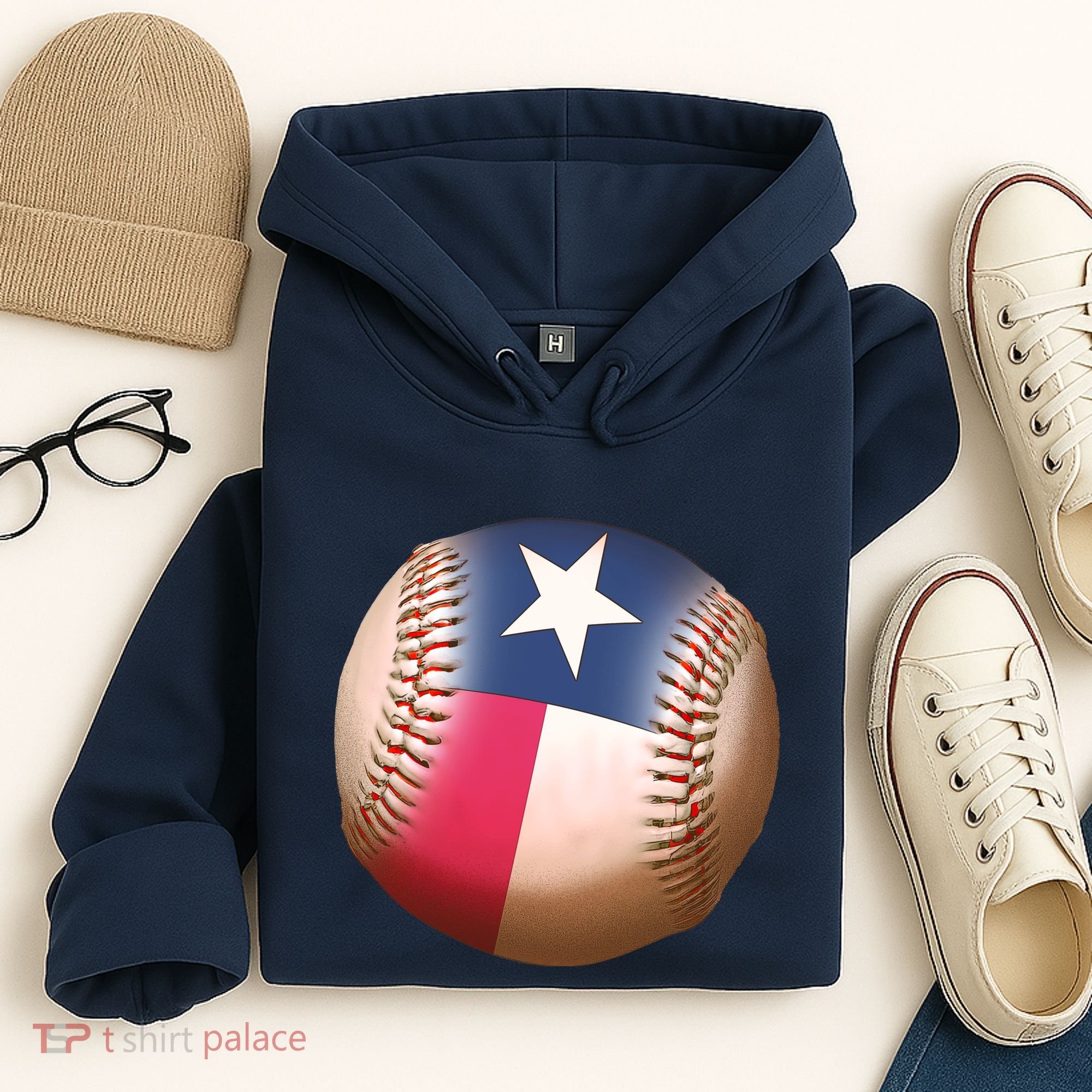 Texas State Flag Baseball Fan Hoodie