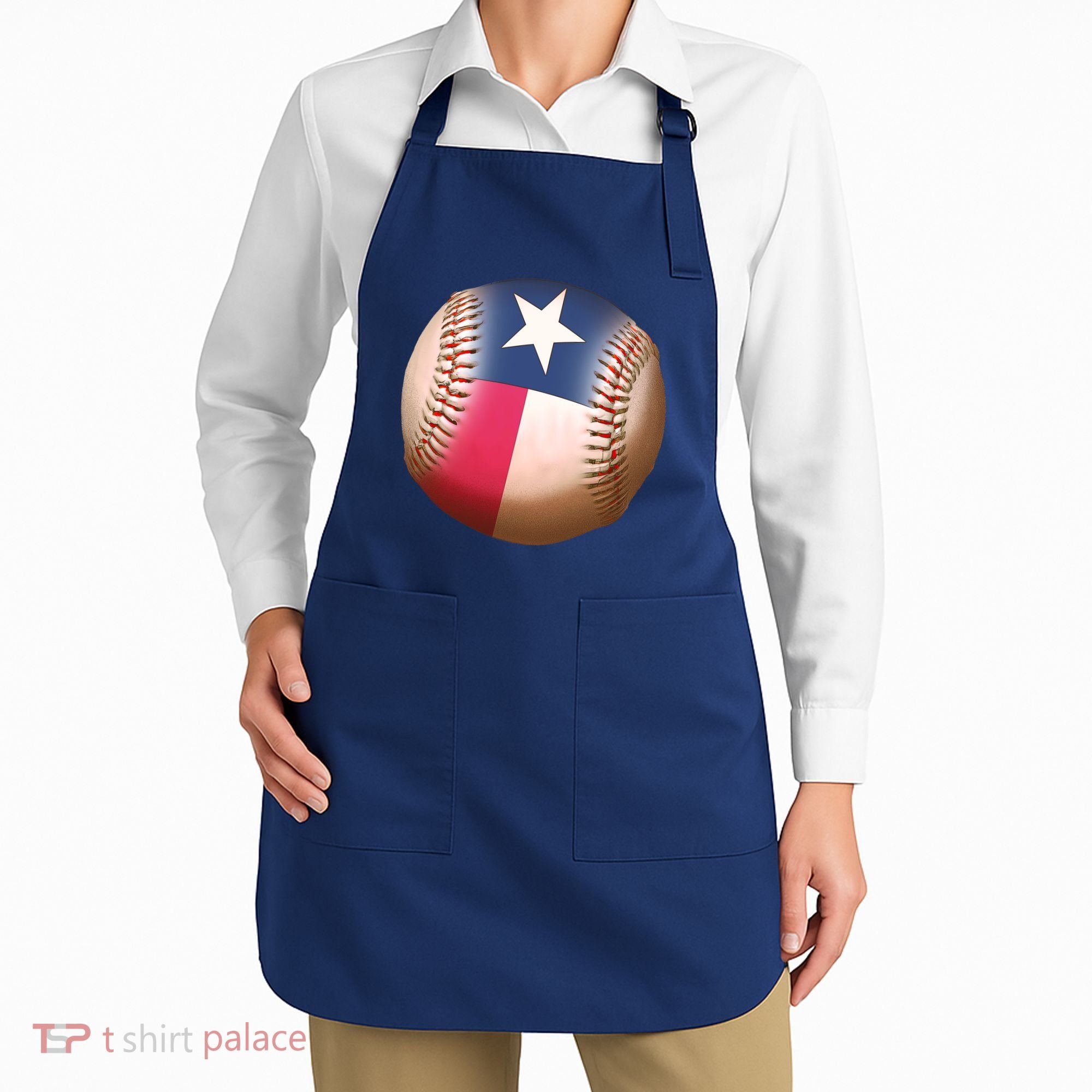 Texas State Flag Baseball Fan Apron