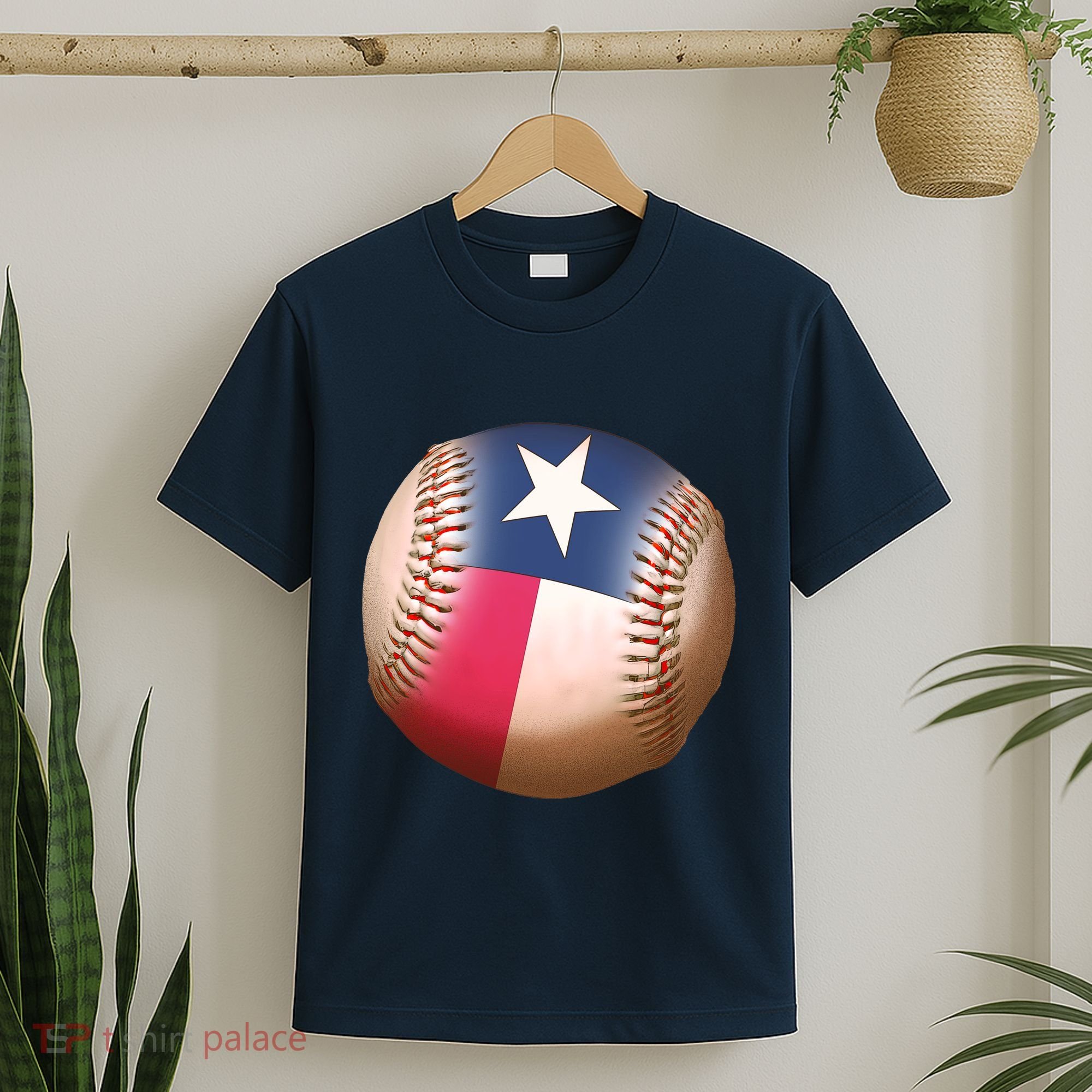 Texas State Flag Baseball Fan T-Shirt