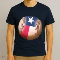 Texas State Flag Baseball Fan T-Shirt thumb 3