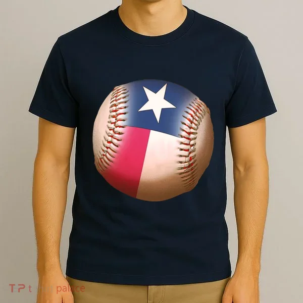 Texas State Flag Baseball Fan T-Shirt