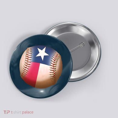 Texas State Flag Baseball Fan Button