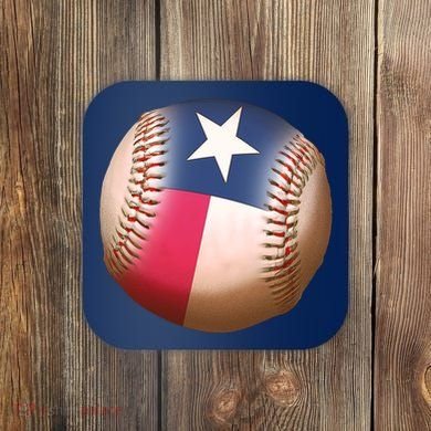 Texas State Flag Baseball Fan Coaster