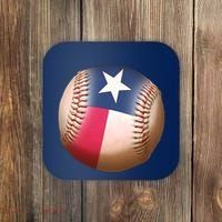 Texas State Flag Baseball Fan Coaster thumb 0