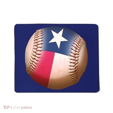 Texas State Flag Baseball Fan Mousepad