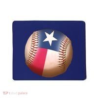 Texas State Flag Baseball Fan Mousepad thumb 0