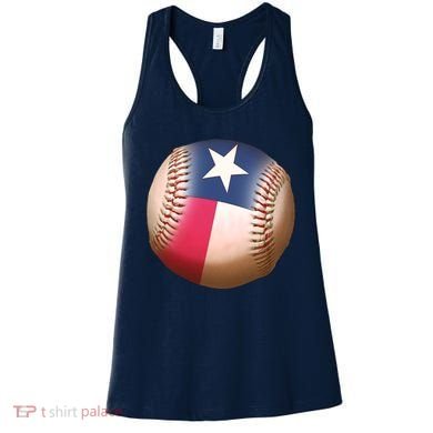 Texas State Flag Baseball Fan Women's Tank Top