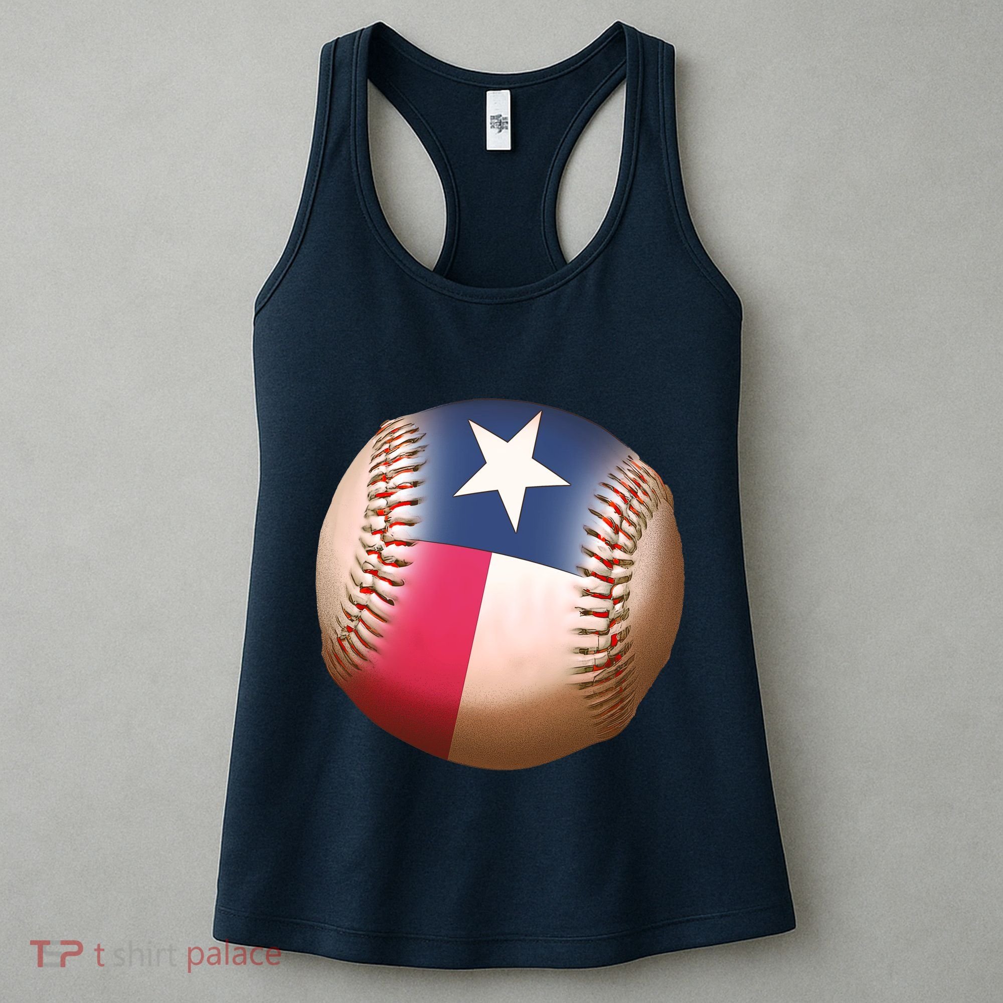 Texas State Flag Baseball Fan Women's Tank Top
