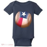 Texas State Flag Baseball Fan Baby Bodysuit thumb 0