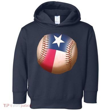 Texas State Flag Baseball Fan Toddler Hoodie