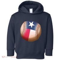 Texas State Flag Baseball Fan Toddler Hoodie thumb 0