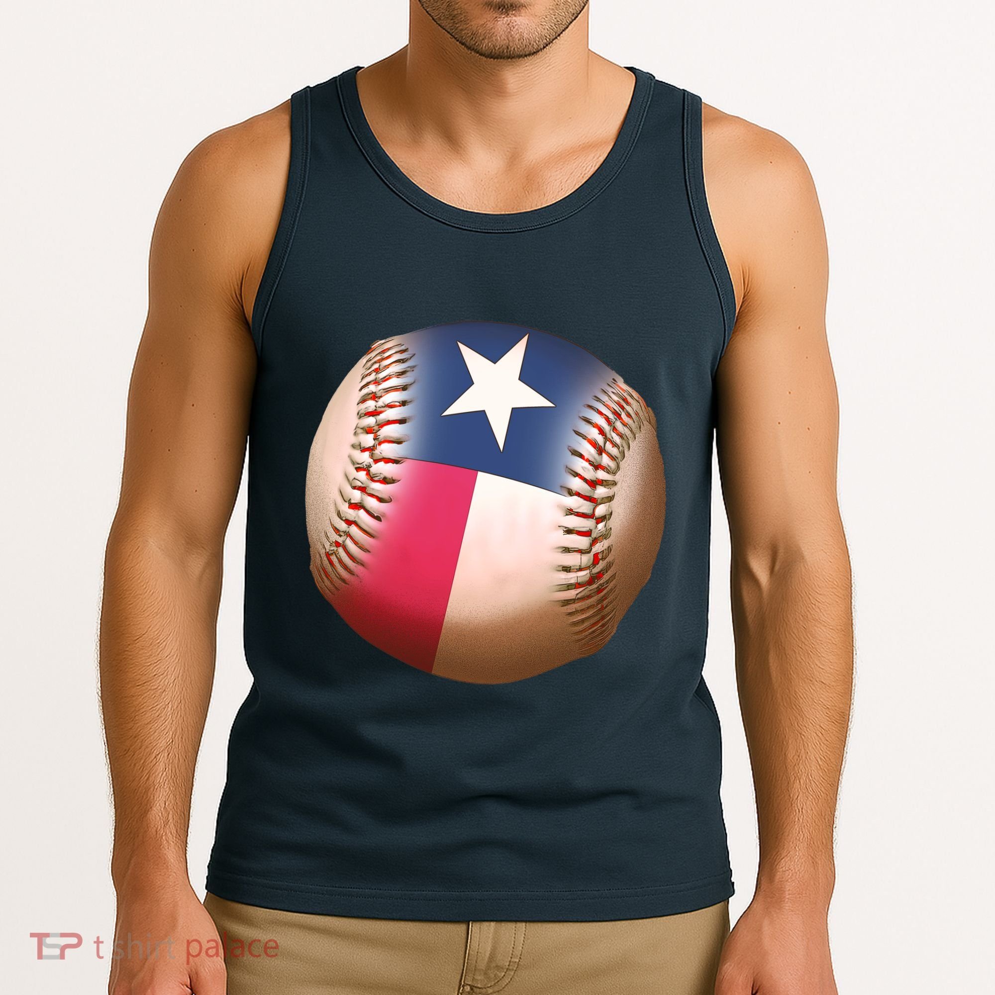 Texas State Flag Baseball Fan Tank Top