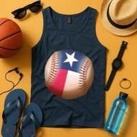 Texas State Flag Baseball Fan Tank Top thumb 4