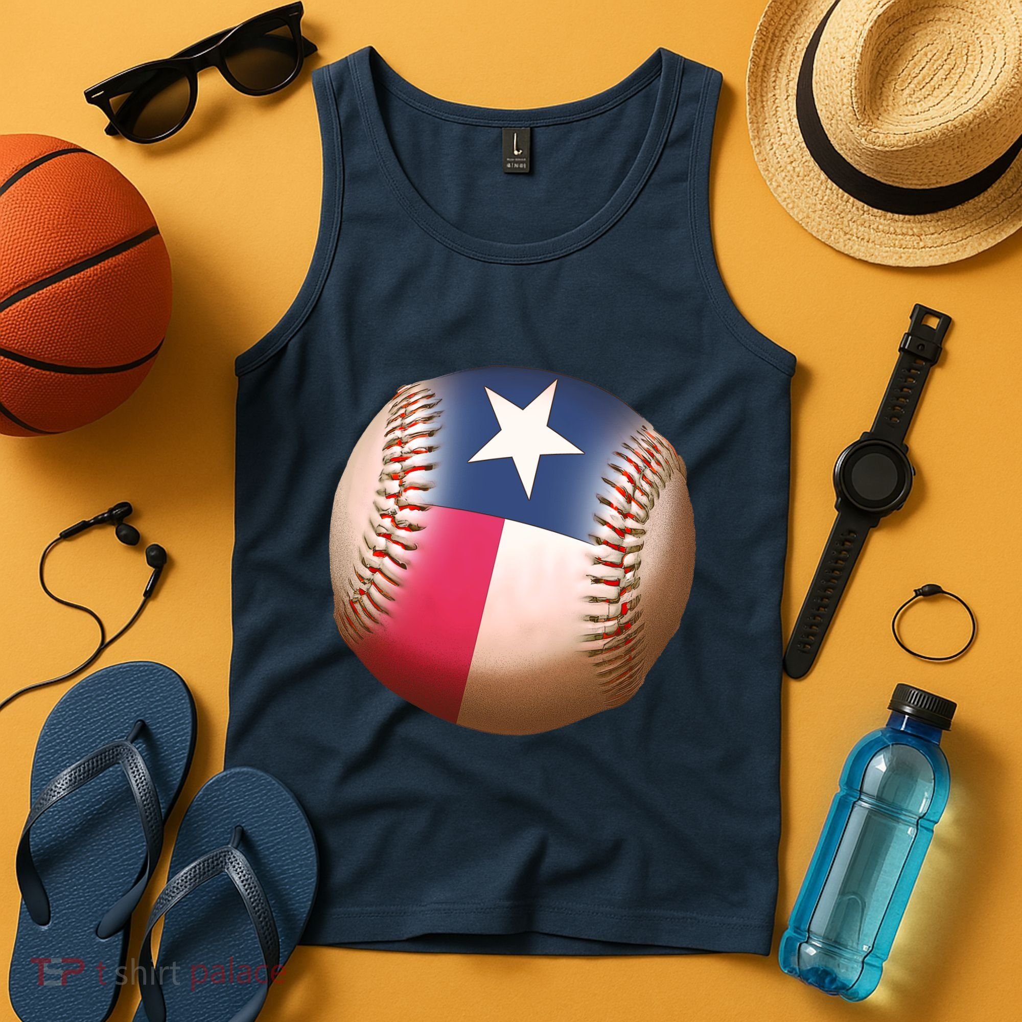 Texas State Flag Baseball Fan Tank Top