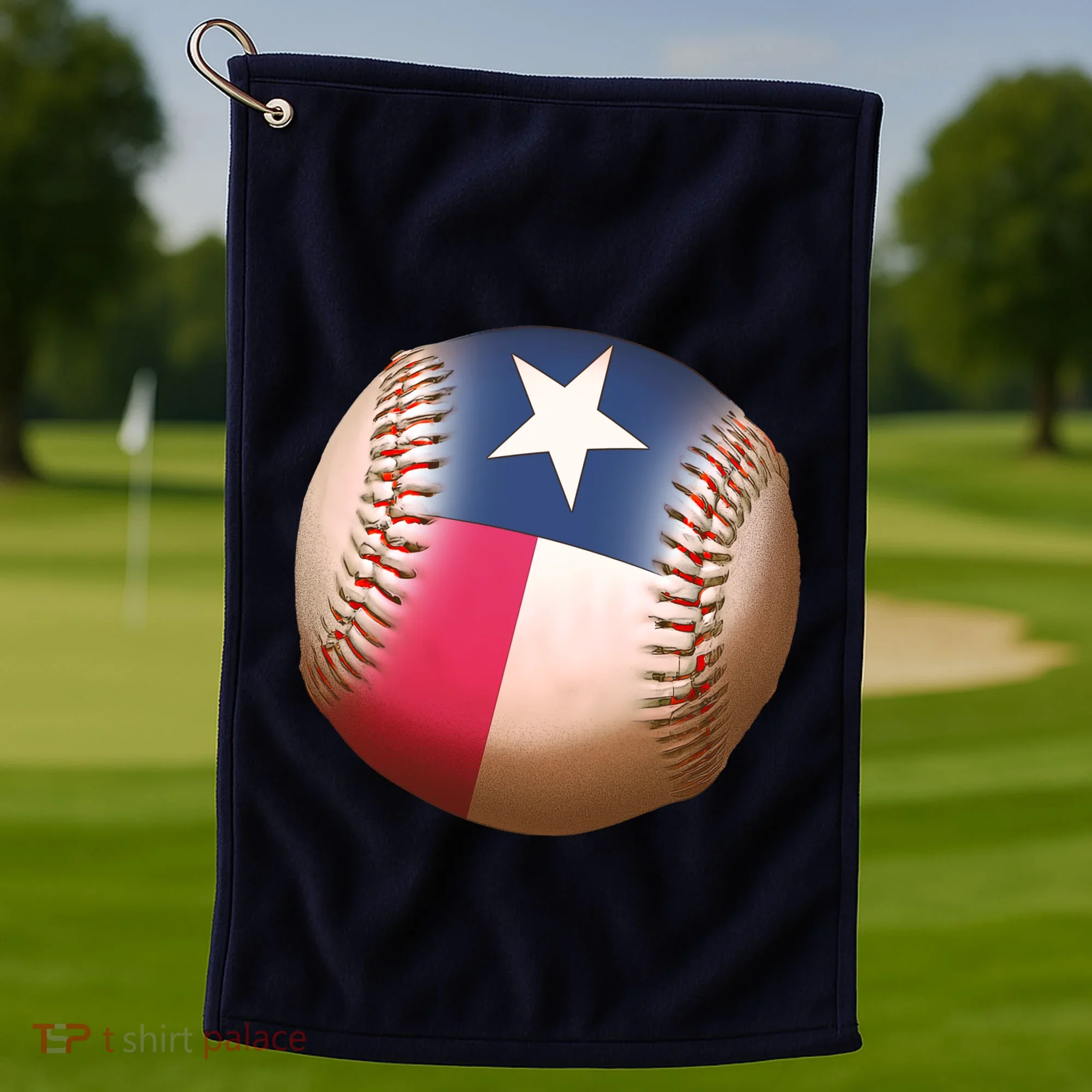 Texas State Flag Baseball Fan Golf Towel