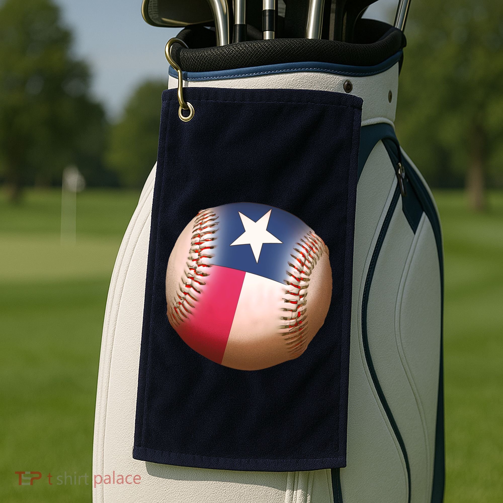 Texas State Flag Baseball Fan Golf Towel