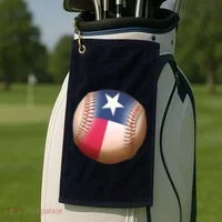 Texas State Flag Baseball Fan Golf Towel thumb 2
