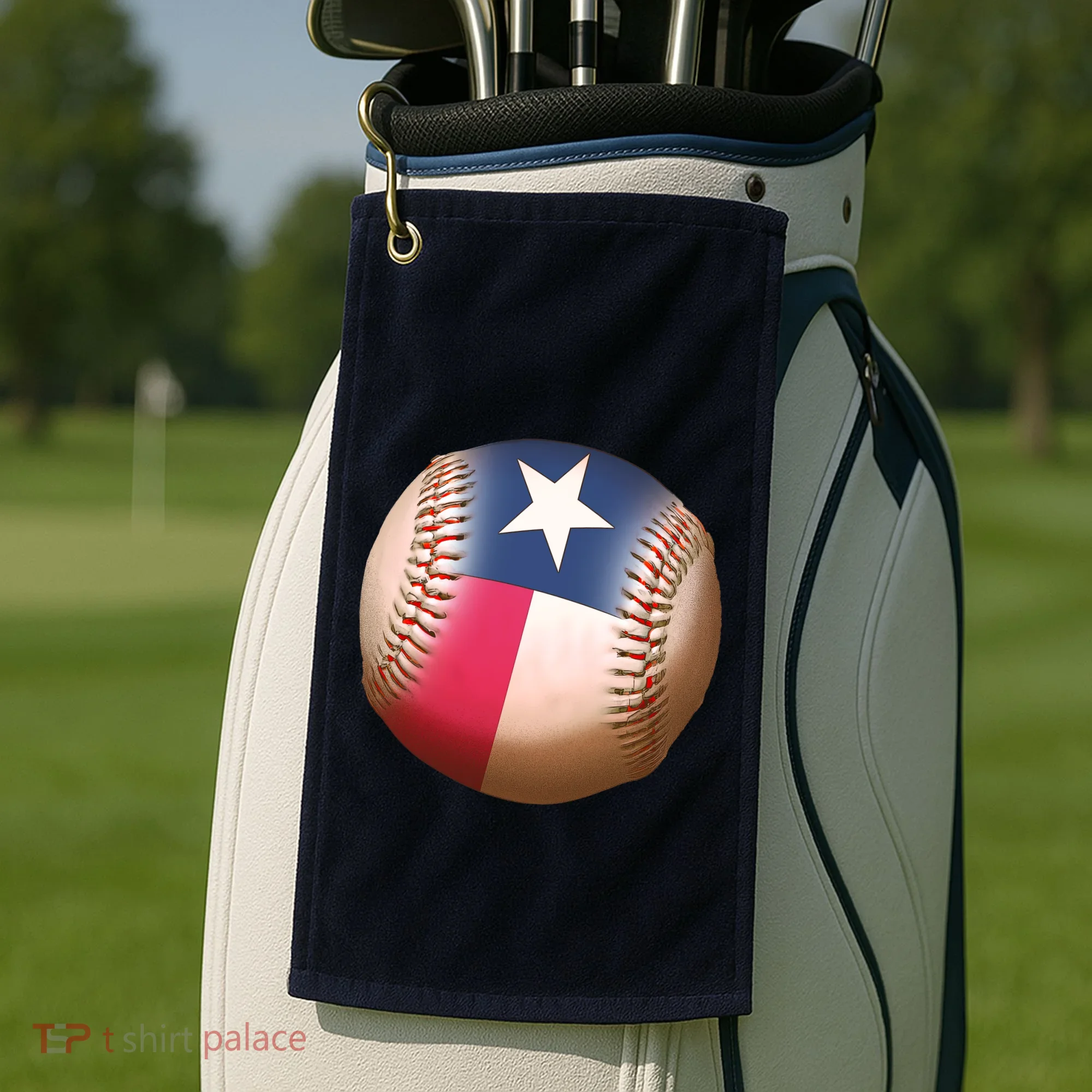 Texas State Flag Baseball Fan Golf Towel