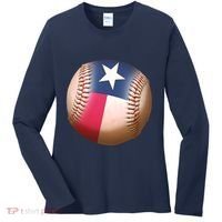 Texas State Flag Baseball Fan Women's Long Sleeve Shirt thumb 0
