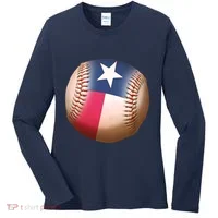 Texas State Flag Baseball Fan Women's Long Sleeve Shirt thumb 0