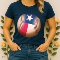 Texas State Flag Baseball Fan Women's T-Shirt thumb 2