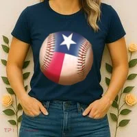 Texas State Flag Baseball Fan Women's T-Shirt thumb 2
