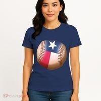 Texas State Flag Baseball Fan Women's T-Shirt thumb 4
