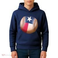 Texas State Flag Baseball Fan Kids Hoodie thumb 4