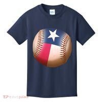 Texas State Flag Baseball Fan Kids T-Shirt thumb 0