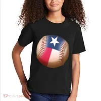 Texas State Flag Baseball Fan Kids T-Shirt thumb 2